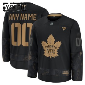 Toronto Maple Leafs Hockeydrakt Custom Fanatics Military Appreciation Practice 2024-25 Svart - Barn